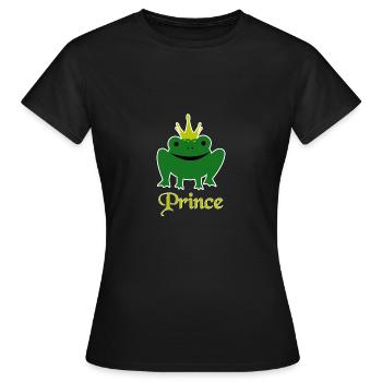 Animaux, le prince grenouille - animaux, le roi grenouille - T-shirt Femme - noir - Devant - AI Model Female 172 dark (172cm)