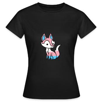 Trans Pride Fuchs Transgender Pride - T-shirt Femme - noir - Devant - AI Model Female 172 dark (172cm)