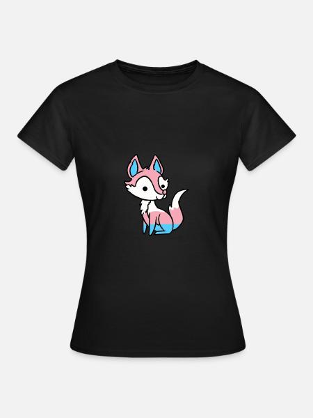 Trans Pride Fox Transgender Pride - Women's T-Shirt - black