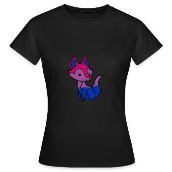 Fierté bisexuelle Fox Cadeau bisexuel - T-shirt Femme - noir - Devant - AI Model Female 172 dark (172cm)