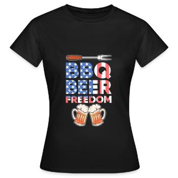 BBQ - Women's T-Shirt - black - Front - AI Model Female 172 dark (172cm)