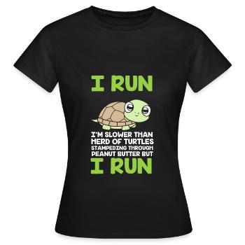 Marathon Marathonläufer - Frauen T-Shirt - Schwarz - Vorne - AI Model Female 172 dark (172cm)