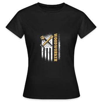 Lustige Schreiner Handwerker Werkzeug Spaß Liebhab - Frauen T-Shirt - Schwarz - Vorne - AI Model Female 172 dark (172cm)