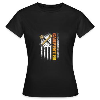 Lustige Schreiner Handwerker Werkzeug Spaß Liebhab - Frauen T-Shirt - Schwarz - Vorne - AI Model Female 172 dark (172cm)