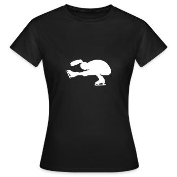 Patinage sur glace Patinage sur glace Patinage artistique - T-shirt Femme - noir - Devant - AI Model Female 172 dark (172cm)