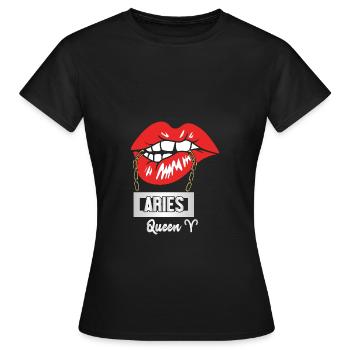 Sternzeichen Widder - Frauen T-Shirt - Schwarz - Vorne - AI Model Female 172 dark (172cm)