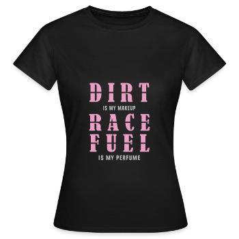 Course sur piste de terre battue - T-shirt Femme - noir - Devant - AI Model Female 172 dark (172cm)