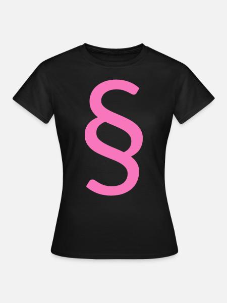 pink paragraph for lawyer - Women's T-Shirt - black