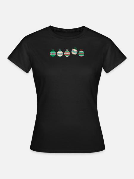 Weihnachtskugelset 2 - Frauen T-Shirt - Schwarz