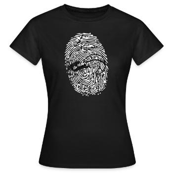 Kitesurfen Fingerabdruck - Frauen T-Shirt - Schwarz - Vorne - AI Model Female 172 dark (172cm)