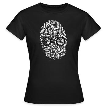 Biker Fingerabdruck - Frauen T-Shirt - Schwarz - Vorne - AI Model Female 172 dark (172cm)