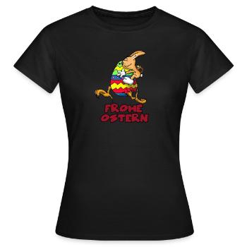 Frohe Ostern - Frauen T-Shirt - Schwarz - Vorne - AI Model Female 172 dark (172cm)