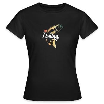 Pêche pêche pêche - T-shirt Femme - noir - Devant - AI Model Female 172 dark (172cm)
