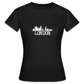 Londres Angleterre UK - T-shirt Femme - noir - Devant - AI Model Female 172 dark (172cm)
