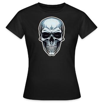 Crâne Crâne Crâne Os Mâchoire - T-shirt Femme - noir - Devant - AI Model Female 172 dark (172cm)