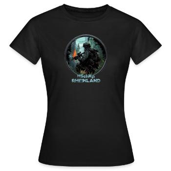 Heimatschutzkompanie HSchKp Rheinland - Frauen T-Shirt - Schwarz - Vorne - AI Model Female 172 dark (172cm)