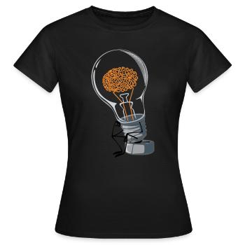 le penseur - T-shirt Femme - noir - Devant - AI Model Female 172 dark (172cm)