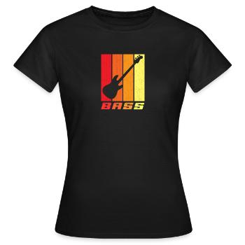 For all bass players - bass player design - Women's T-Shirt - black - Front - AI Model Female 172 dark (172cm)