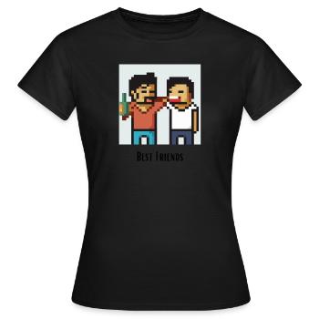 Meilleurs ami - T-shirt Femme - noir - Devant - AI Model Female 172 dark (172cm)