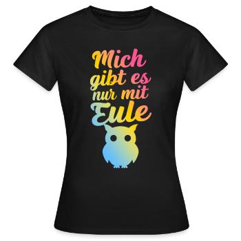 oiseau de nuit hibou hibou oiseau - T-shirt Femme - noir - Devant - AI Model Female 172 dark (172cm)