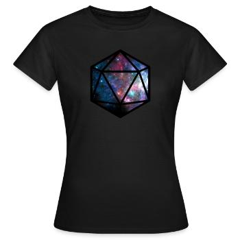 20 dés de galaxie - T-shirt Femme - noir - Devant - AI Model Female 172 dark (172cm)