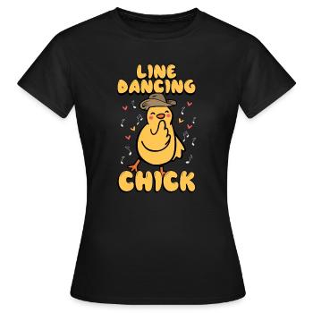 Linedance - T-shirt Femme - noir - Devant - AI Model Female 172 dark (172cm)