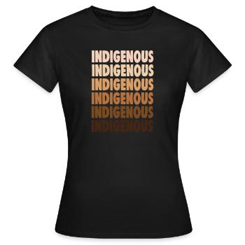 INDIGÈNE - T-shirt Femme - noir - Devant - AI Model Female 172 dark (172cm)