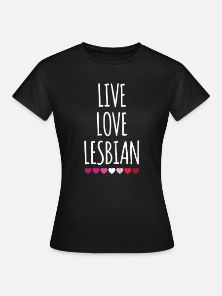 Leben. Liebe. Lesbe. - Frauen T-Shirt - Schwarz