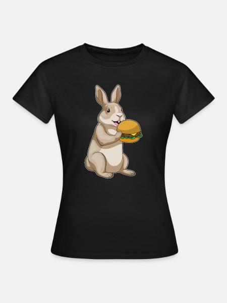 Hase Cheeseburger - Frauen T-Shirt - Schwarz