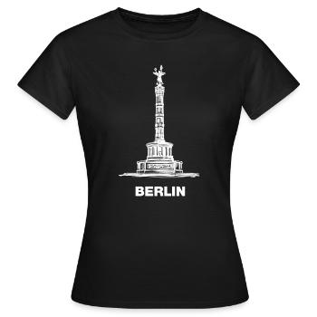 Berlin - Colonne de la Victoire/Goldelse - T-shirt Femme - noir - Devant - AI Model Female 172 dark (172cm)
