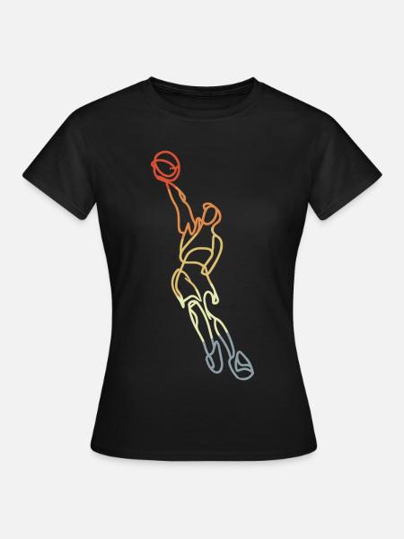 Basketball Retro - Frauen T-Shirt - Schwarz