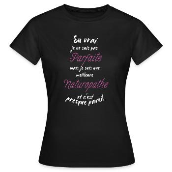 I am the best Naturopath - Women's T-Shirt - black - Front - AI Model Female 172 dark (172cm)