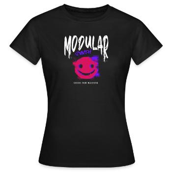 Synthétiseur modulaire Forme d’onde de synthétiseur - T-shirt Femme - noir - Devant - AI Model Female 172 dark (172cm)