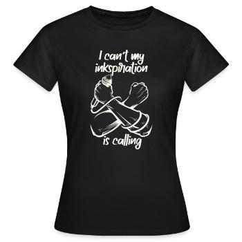 Poetry Slam Ink Stimulation Slam Poetry - Women's T-Shirt - black - Front - AI Model Female 172 dark (172cm)