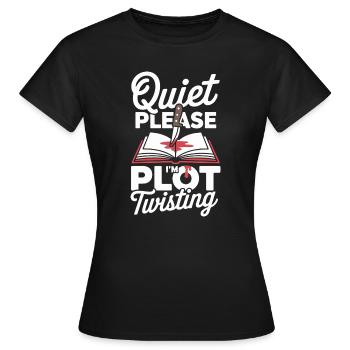 Psychothriller Leser Krimi Bücher Literatur - Frauen T-Shirt - Schwarz - Vorne - AI Model Female 172 dark (172cm)