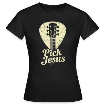 Pick Jesus Christian Faith Prayer - Frauen T-Shirt - Schwarz - Vorne - AI Model Female 172 dark (172cm)