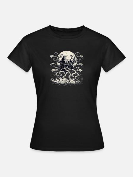 Oktopusbaum 2 - Frauen T-Shirt - Schwarz