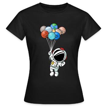 Astronaute - T-shirt Femme - noir - Devant - AI Model Female 172 dark (172cm)