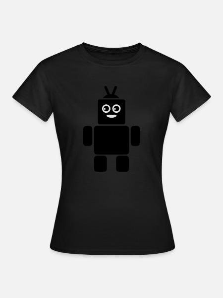 robot - Frauen T-Shirt - Schwarz
