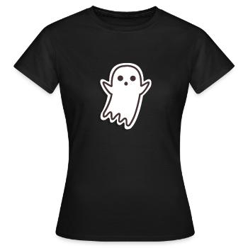 Fantôme - T-shirt Femme - noir - Devant - AI Model Female 172 dark (172cm)
