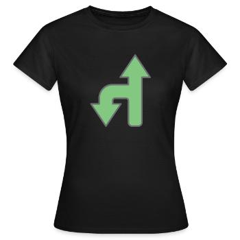 Panneaux de signalisation - T-shirt Femme - noir - Devant - AI Model Female 172 dark (172cm)