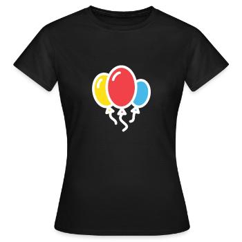 ballons - T-shirt Femme - noir - Devant - AI Model Female 172 dark (172cm)