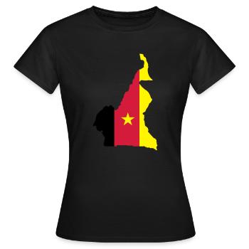 Cameroun - T-shirt Femme - noir - Devant - AI Model Female 172 dark (172cm)