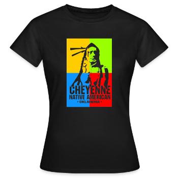 cheyenne Ureinwohner-T - Shirt - Frauen T-Shirt - Schwarz - Vorne - AI Model Female 172 dark (172cm)