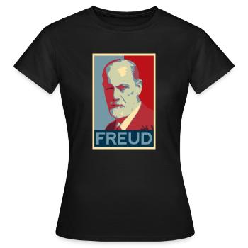 Sigmund Freud Motif - T-shirt Femme - noir - Devant - AI Model Female 172 dark (172cm)