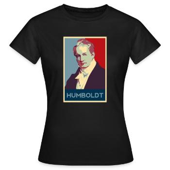 Alexander von Humboldt - Frauen T-Shirt - Schwarz - Vorne - AI Model Female 172 dark (172cm)