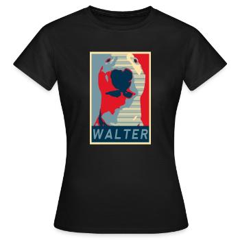 Walter The Dog - T-shirt Femme - noir - Devant - AI Model Female 172 dark (172cm)