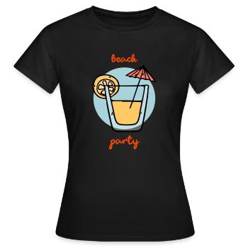 Summer Beach Party Cocktail - Women's T-Shirt - black - Front - AI Model Female 172 dark (172cm)
