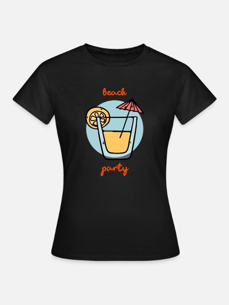 Summer Beach Party Cocktail - Frauen T-Shirt - Schwarz