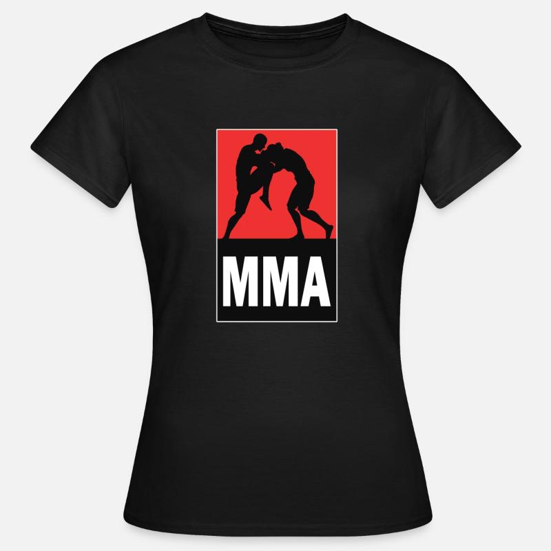 MMA silhuet - Dame-T-shirt - sort